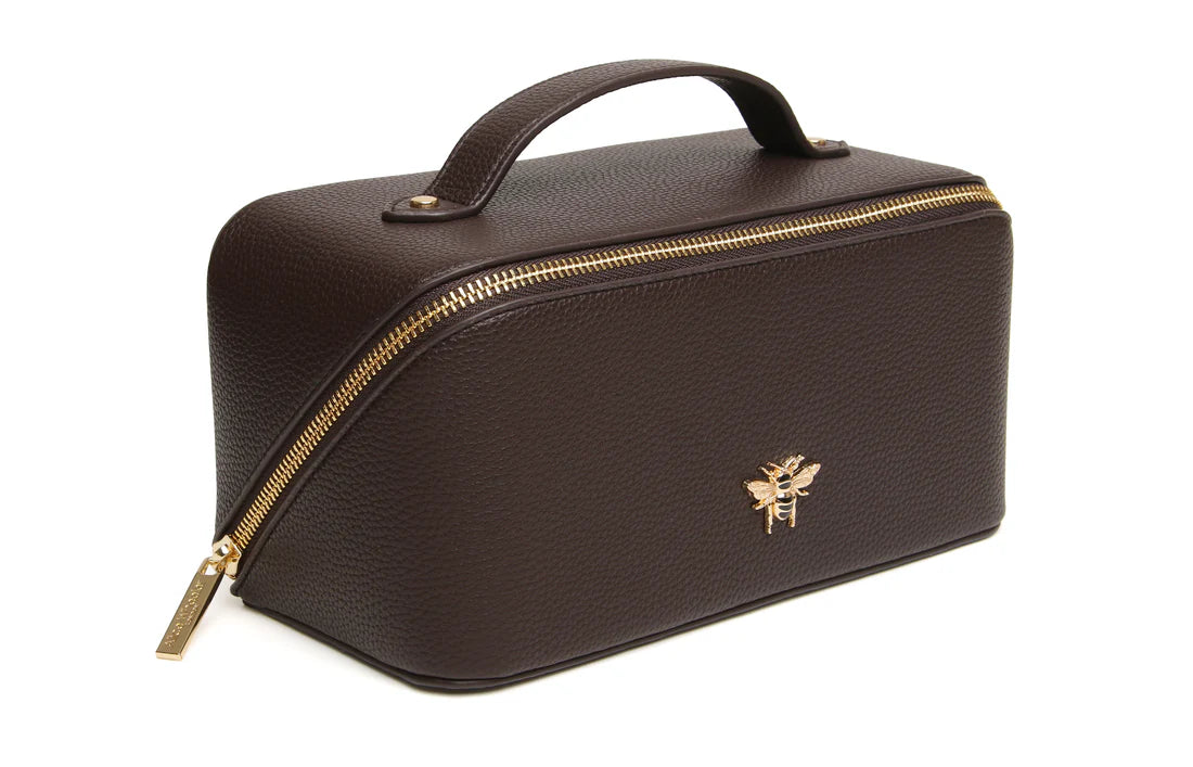 Alice Wheeler Train Case Chocolate