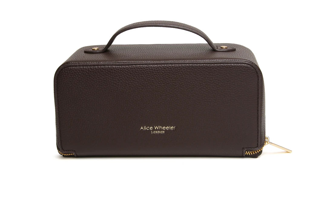 Alice Wheeler Train Case Chocolate