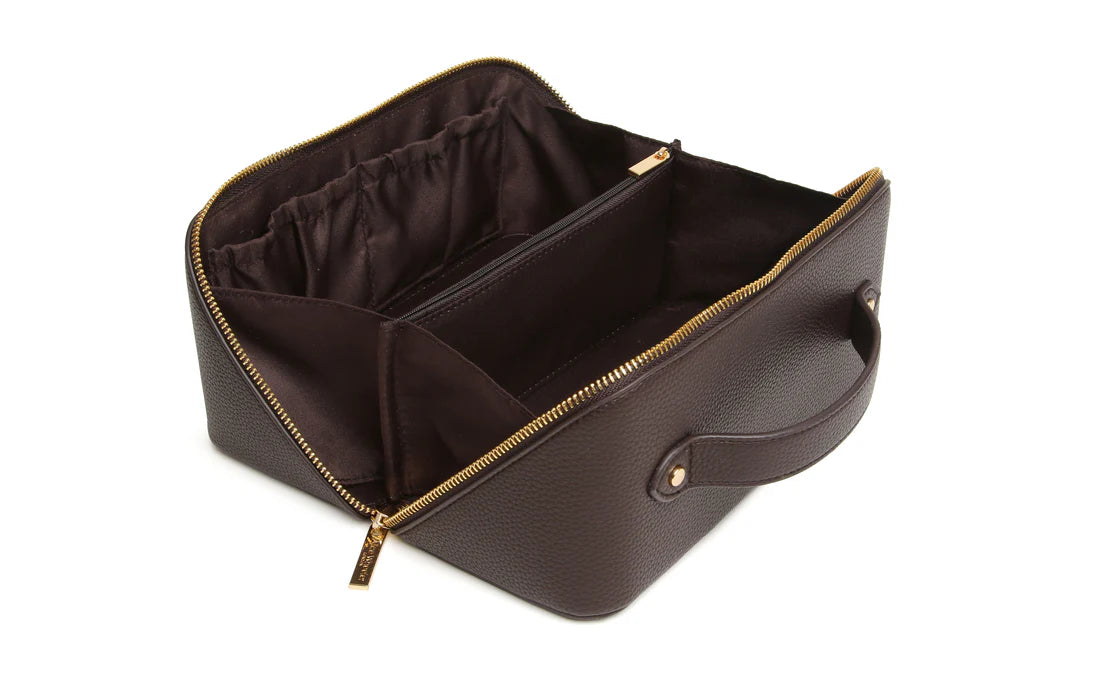 Alice Wheeler Train Case Chocolate