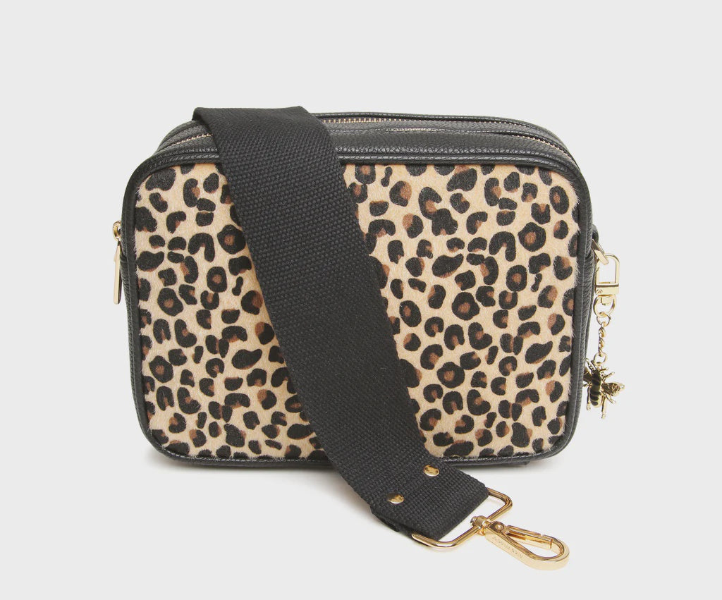 Alice Wheeler Soho Double Zipped Cross Body Bag Leopard