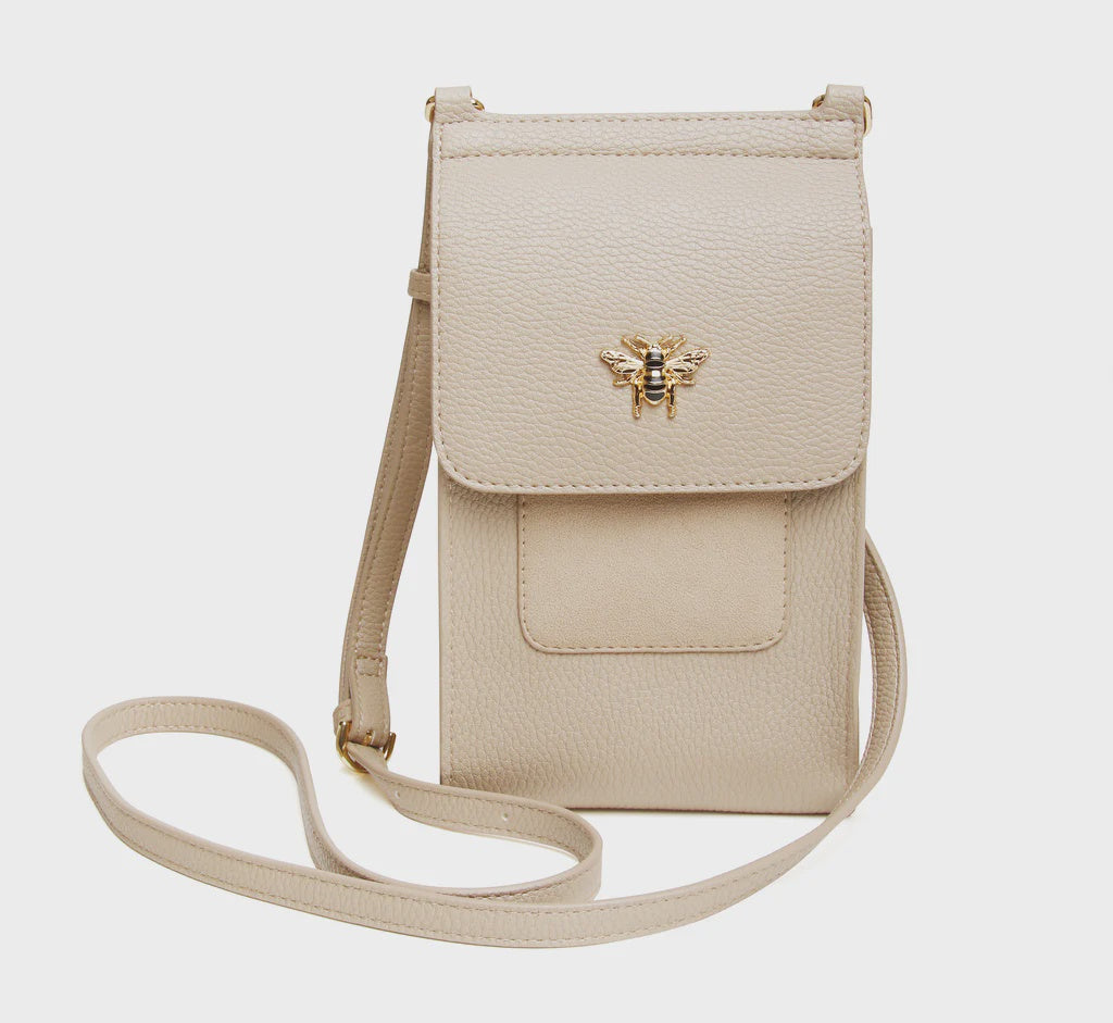 Alice Wheeler Mini Bloomsbury Cross Body Bag Stone