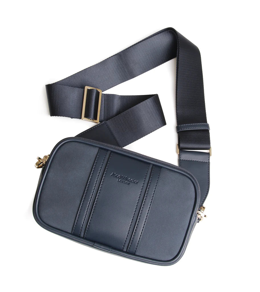 Alice Wheeler Madrid Camera Cross Body Bag Navy