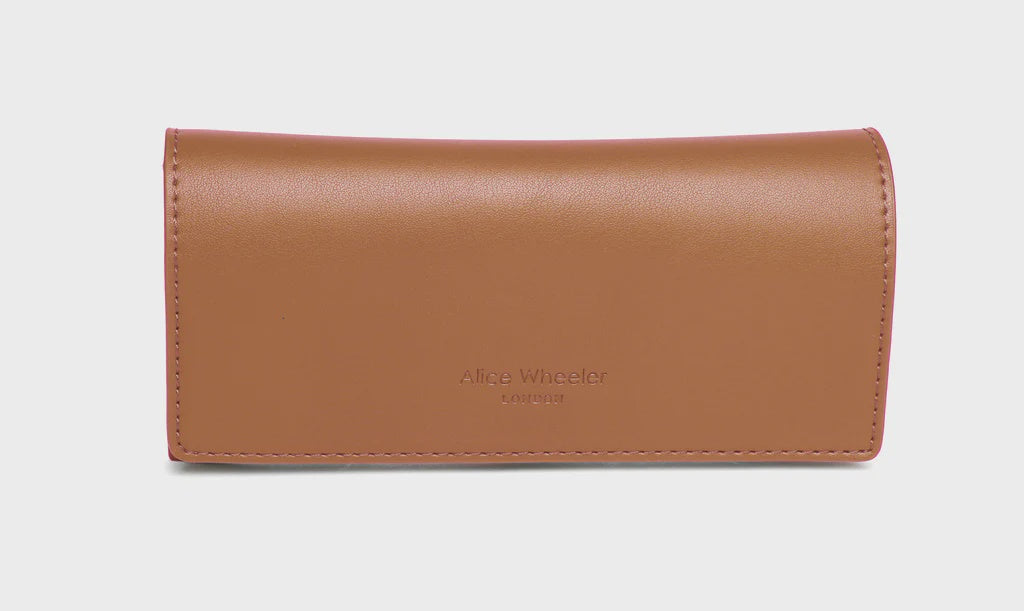 Alice Wheeler Rome Glasses Case Tan