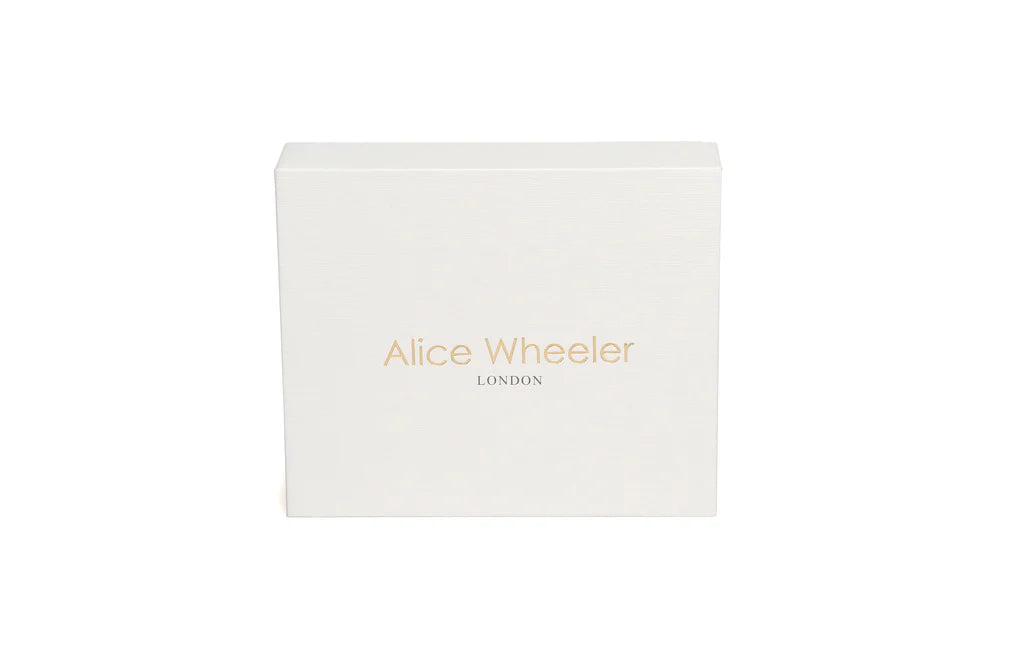 Alice Wheeler Oblong Compact Mirror & Liptick Holder Gift Set Black