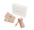 Alice Wheeler Oblong Compact Mirror & Liptick Holder Gift Set Pink