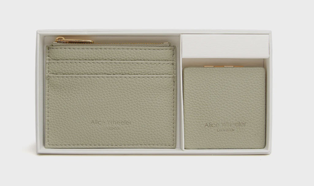 Alice Wheeler Purse & Mirror Compact Pistachio