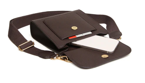 Alice Wheeler Bloomsbury Cross Body Bag Chocolate