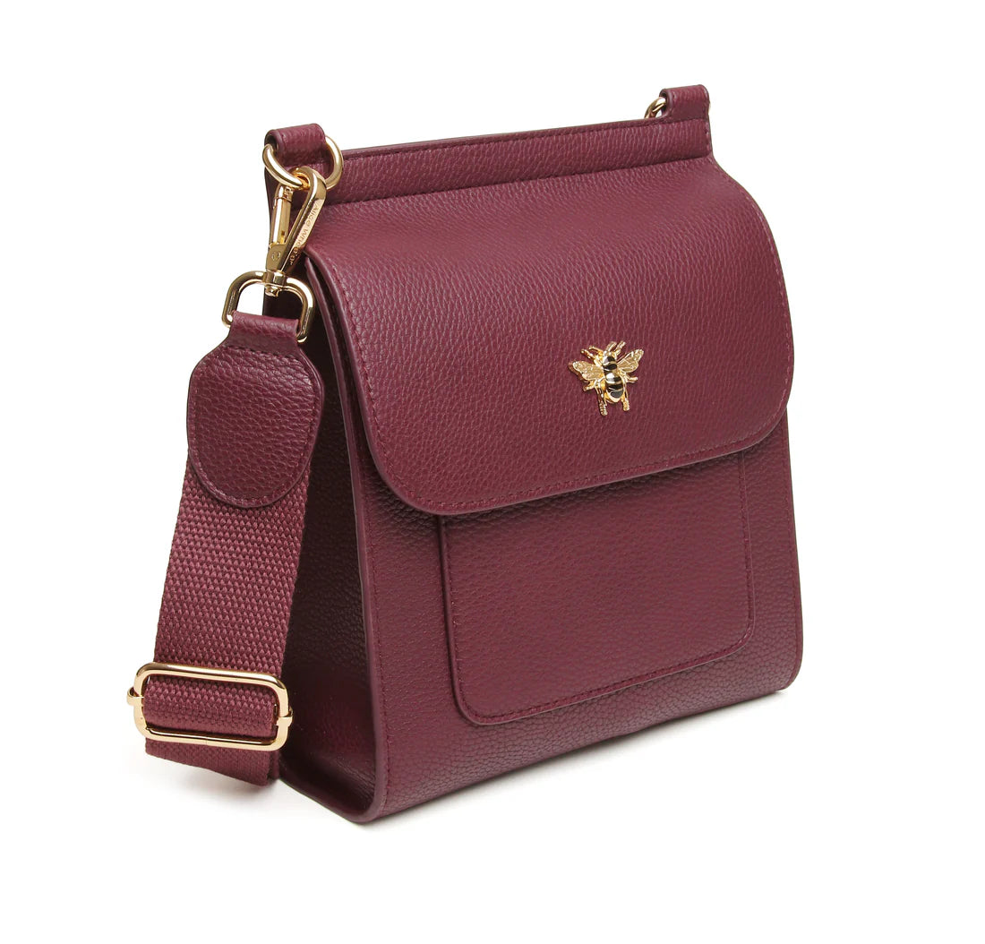 Alice Wheeler Bloomsbury Cross Body Bag Berry