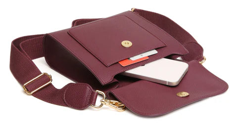 Alice Wheeler Bloomsbury Cross Body Bag Berry