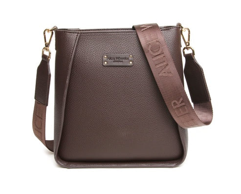 Alice Wheeler Kensington Cross Body Bag Chocolate