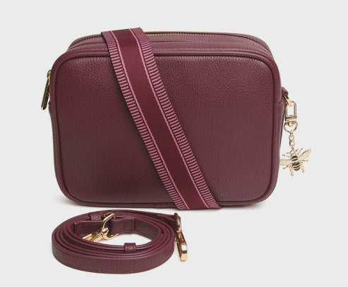 Alice Wheeler Soho Double Zip Camera Crossbody Bag Berry