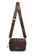 Alice Wheeler Soho Double Zip Camera Crossbody Bag Chocolate