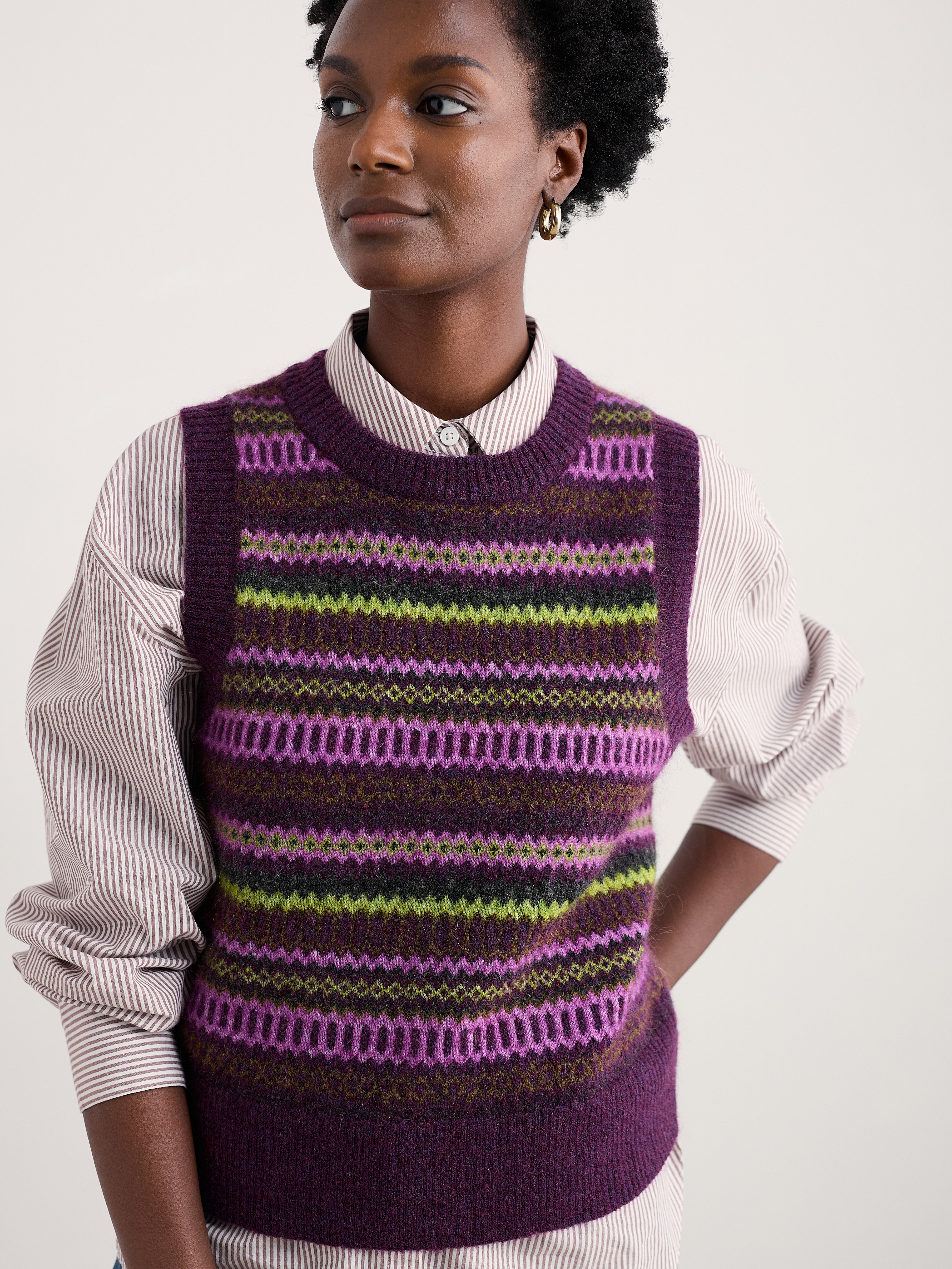 Seasalt Annik Vest Modernist Grape Oak Mix