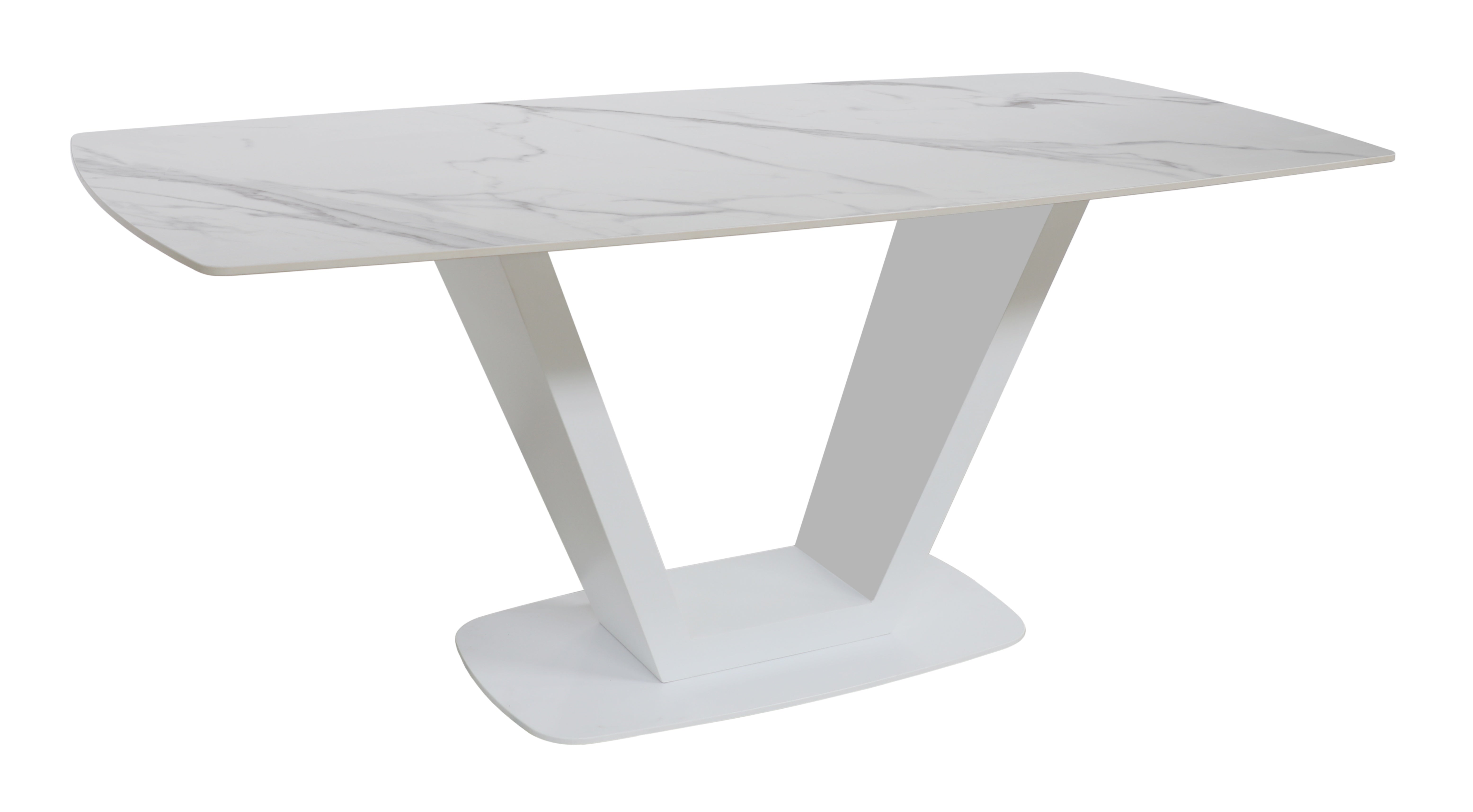 Sorrento Sintered Stone White Extending Table