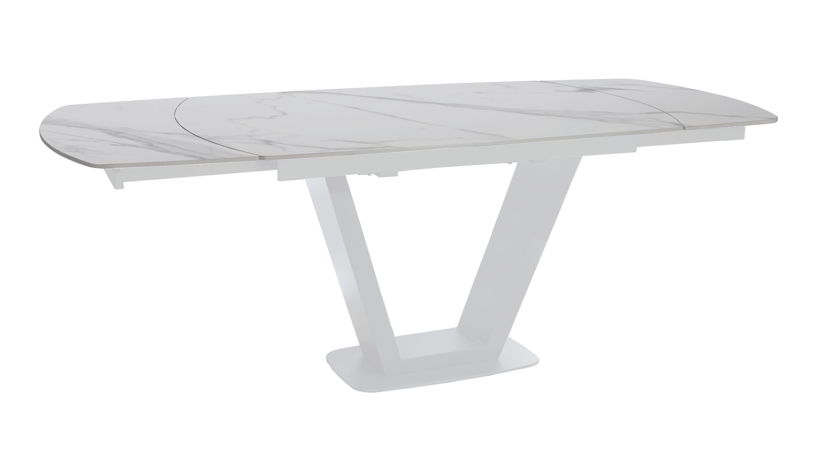 Sorrento Sintered Stone Twist Dining Table White