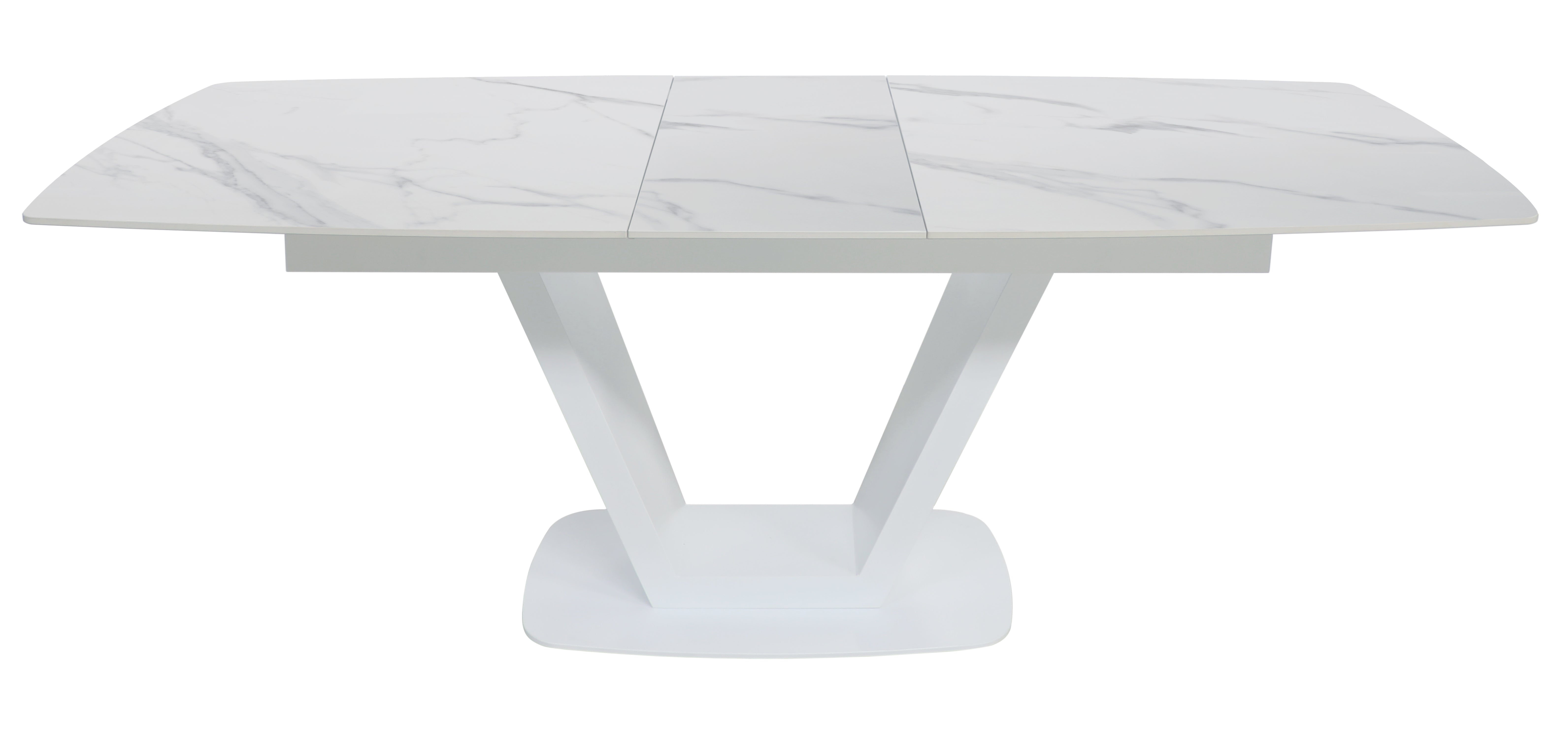 Sorrento Sintered Stone White Extending Table