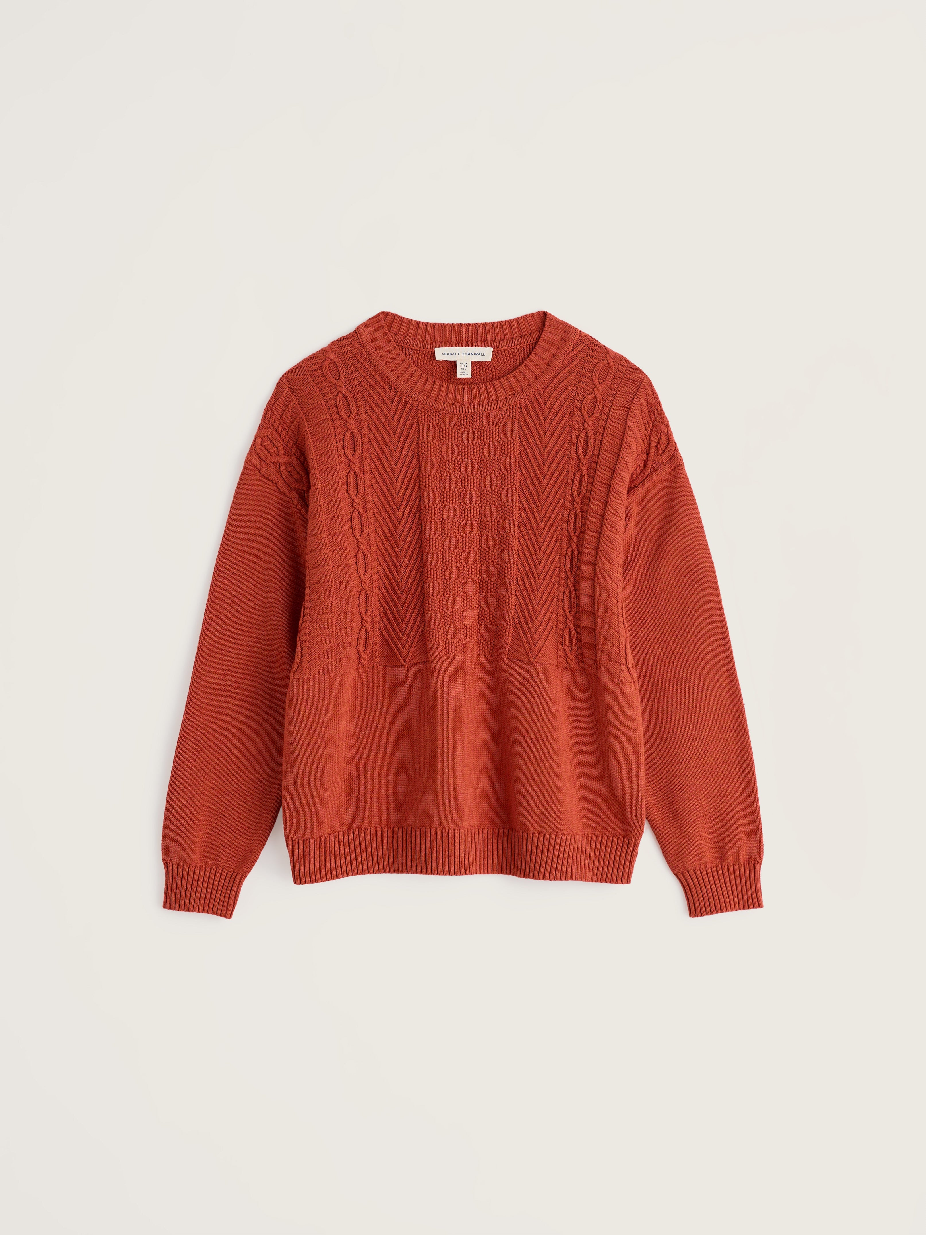 Seasalt Applewood Organic Cotton Crew Neck Jumper Cinnamon
