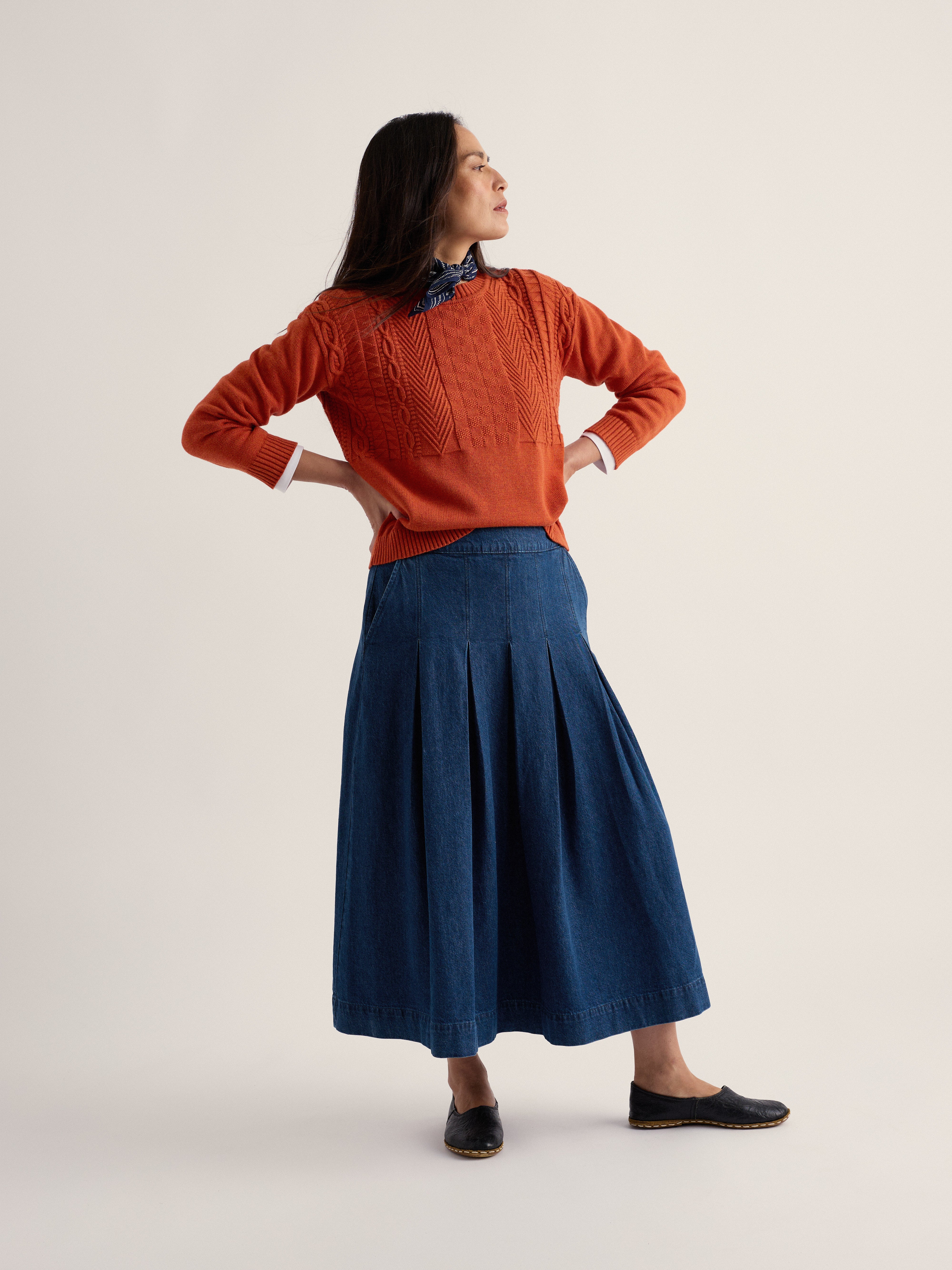Seasalt Applewood Organic Cotton Crew Neck Jumper Cinnamon