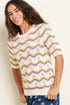 Brakeburn Rainbow Wave Knitted Tee Multi