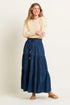 Brakeburn Denim Maxi Skirt Blue