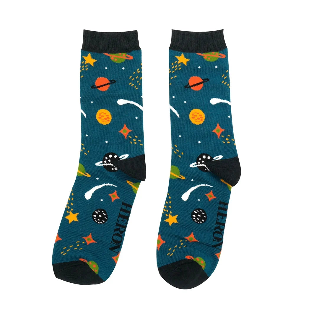 Mr Heron Space Socks Box 2 Pairs