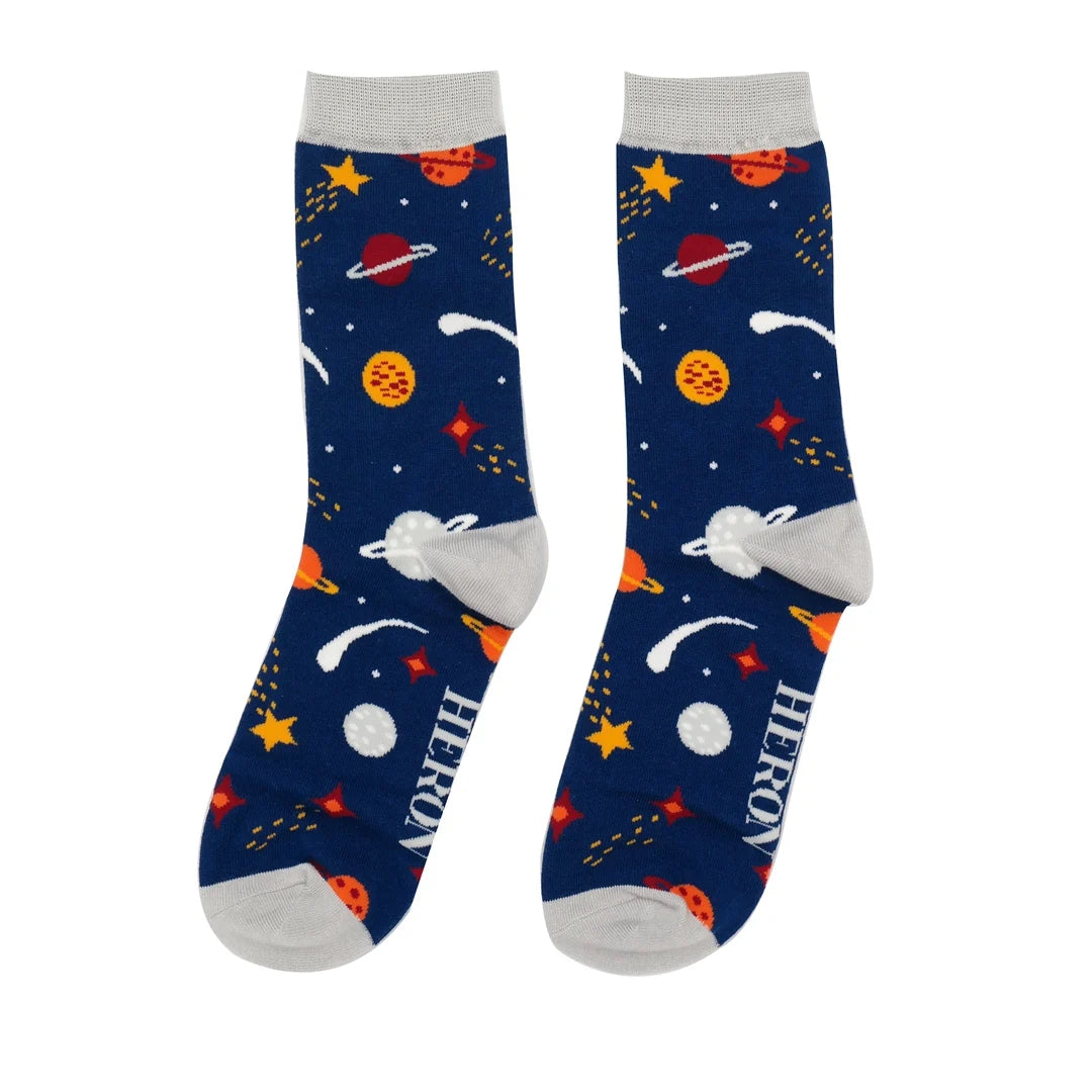 Mr Heron Space Socks Box 2 Pairs