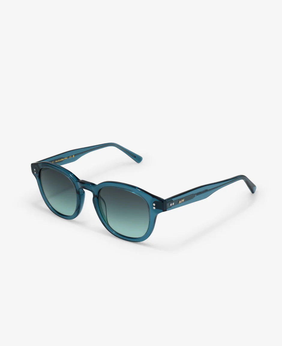 MessyWeekend Billie Turquoise Gradient Green Sunglasses.