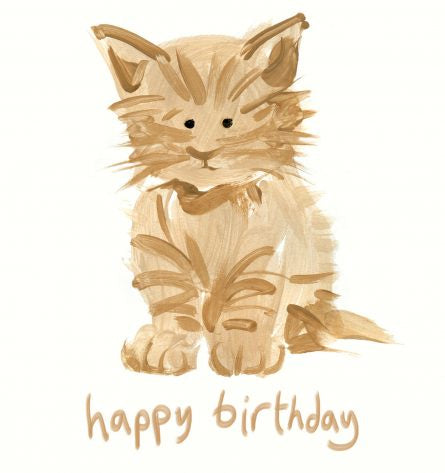 Painted Kitten Happy Birthday