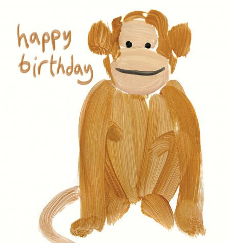 Painted Monkey Happy Birthday