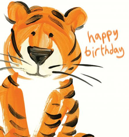 Painted Tiger Happy Birthday