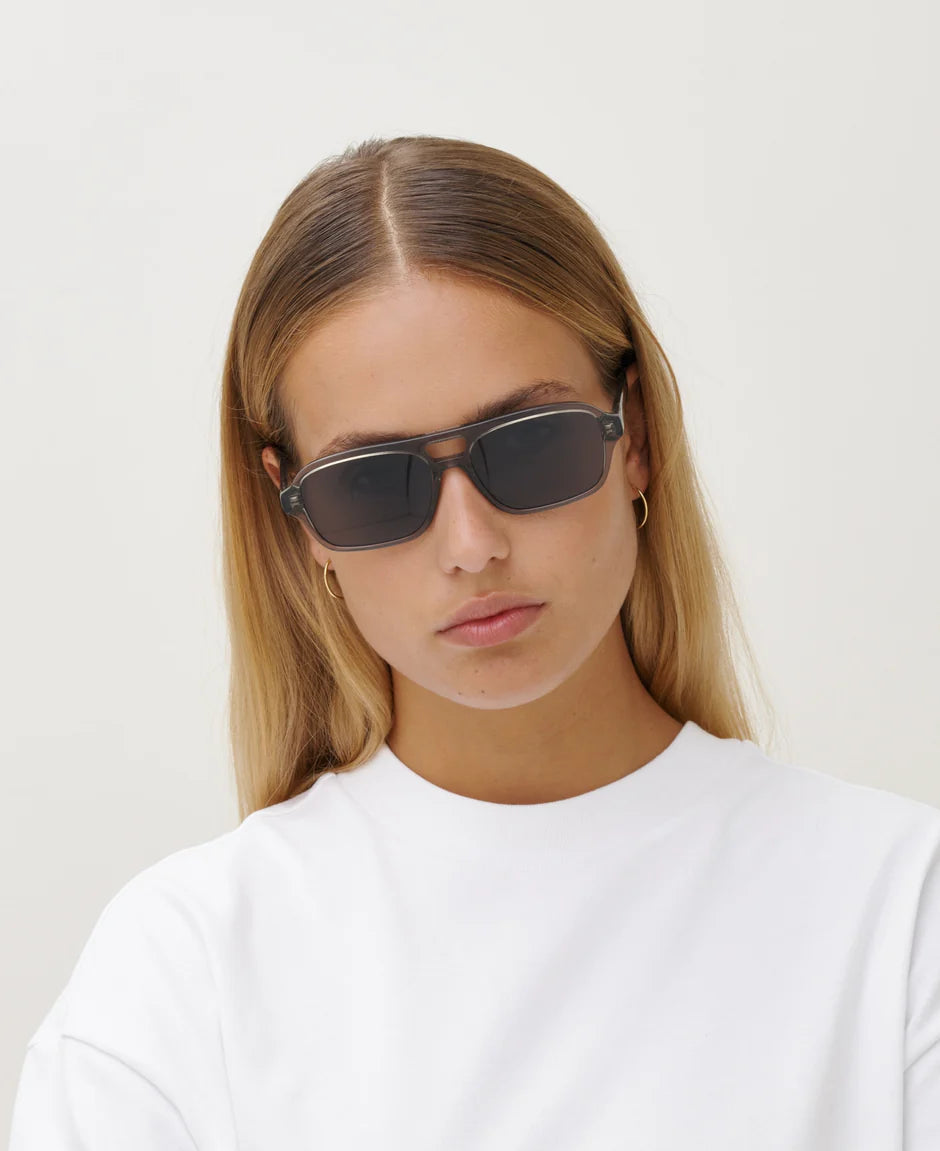 MessyWeekend Burt  Transparent Grey Grey Sunglasses.