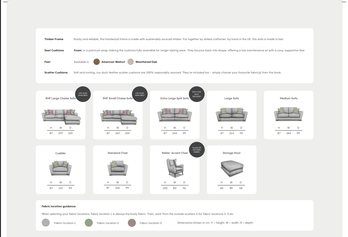 Blake RHF Large Chaise Sofa