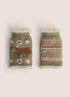 Powder Highland Cow Wrist Warmer Moss
