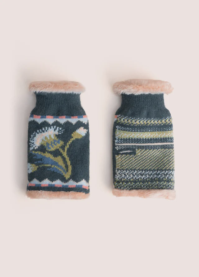 Powder Thistle Wrist Warmer Navy