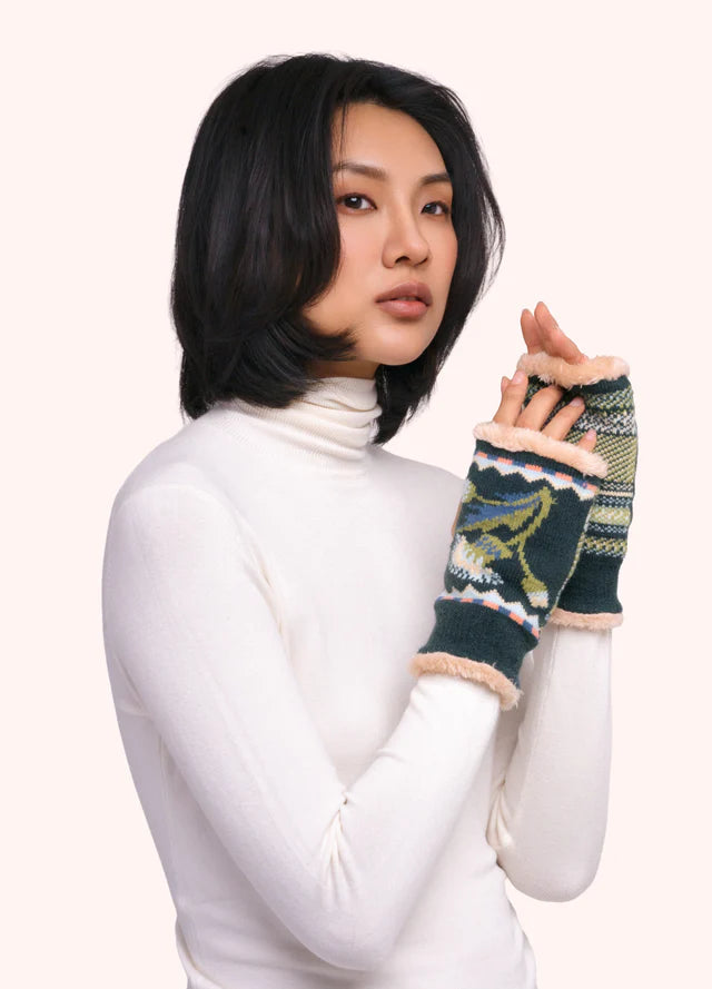 Powder Thistle Wrist Warmer Navy