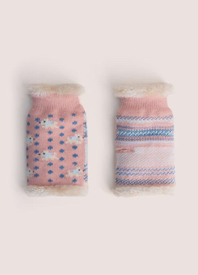 Powder Westie Wrist Warmer Candy