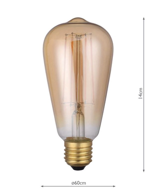 4W Vintage E27 Dimmable Warm White Amber Bulb