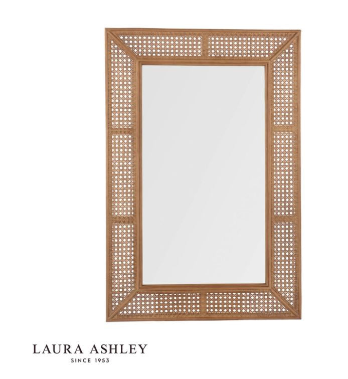 Laura Ashley Bayden  Rectangular Rattan  Mirror
