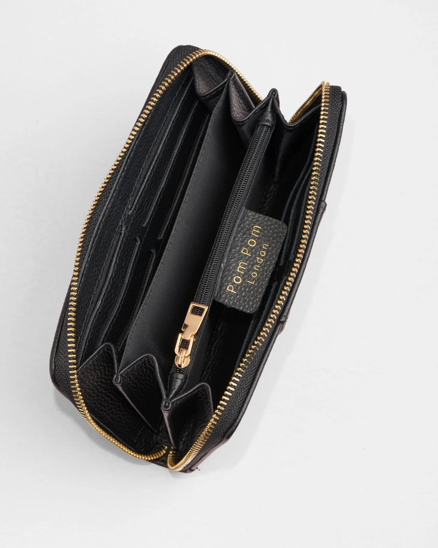 Pom Pom London Chelsea Wallet Purse Black