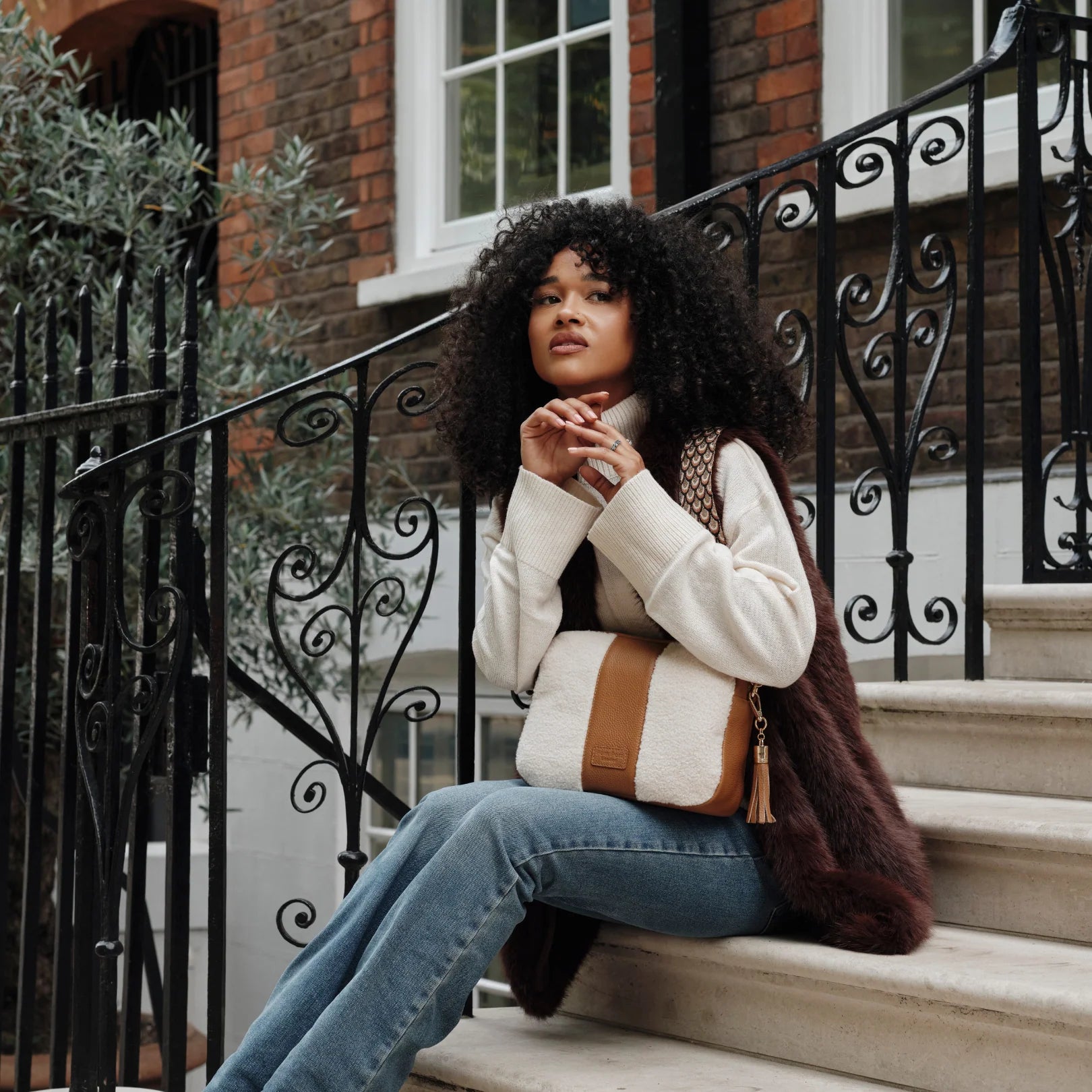 Pom Pom London City Plus Faux Fleece Maple