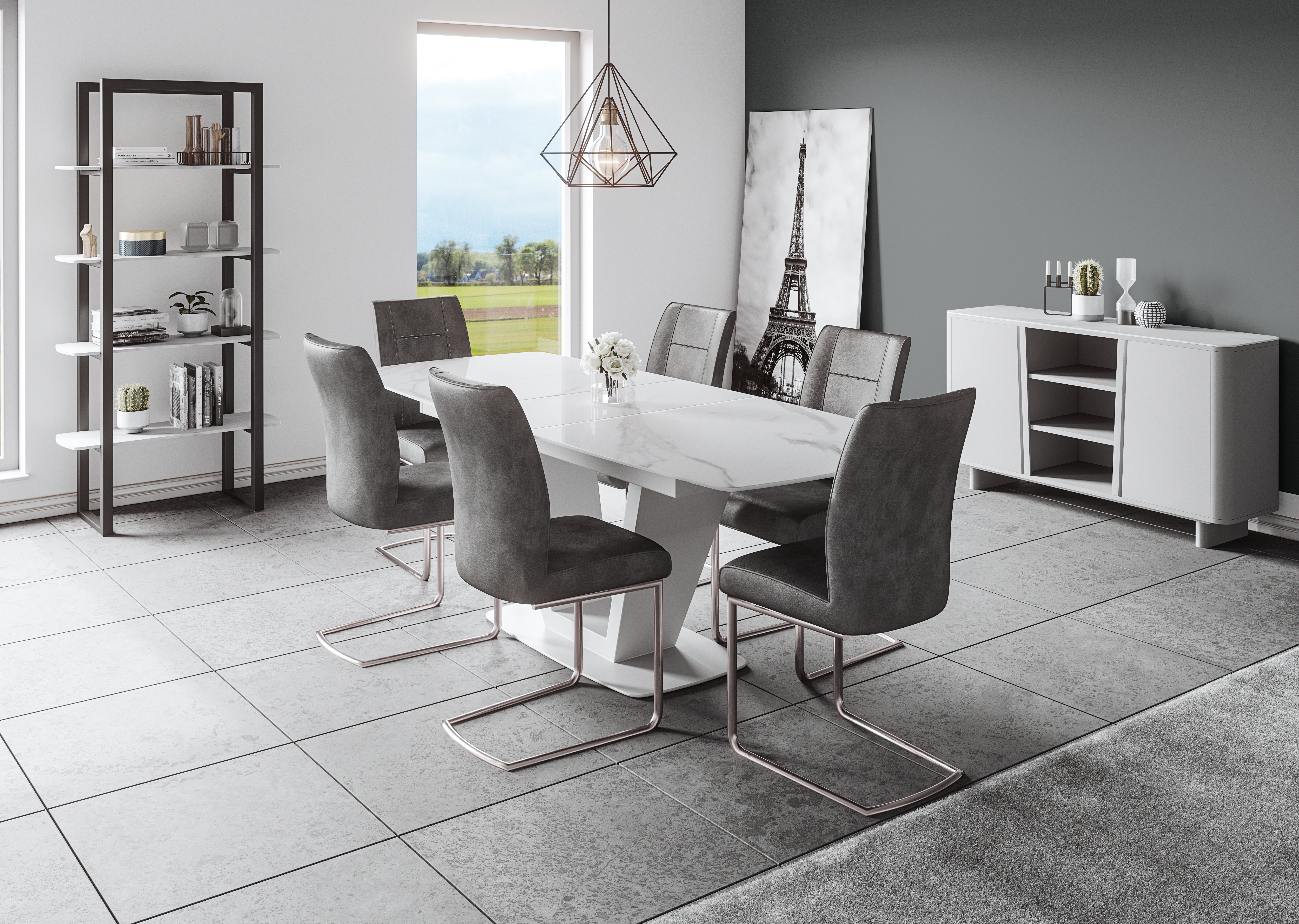 Sorrento Contour Dark Grey Dining Chair