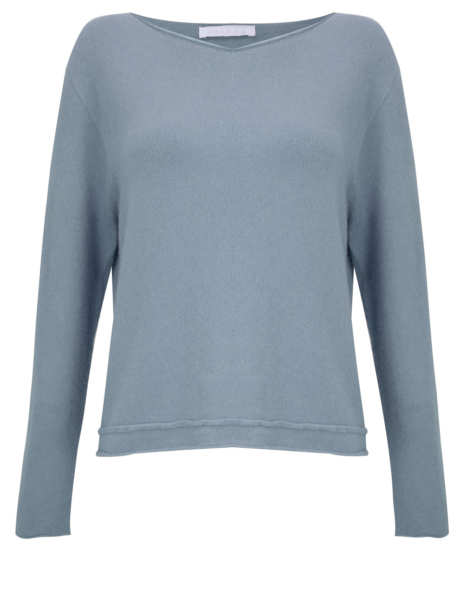 Amazing Woman Chloe Boxy Rolled Hem Jumper Cloud