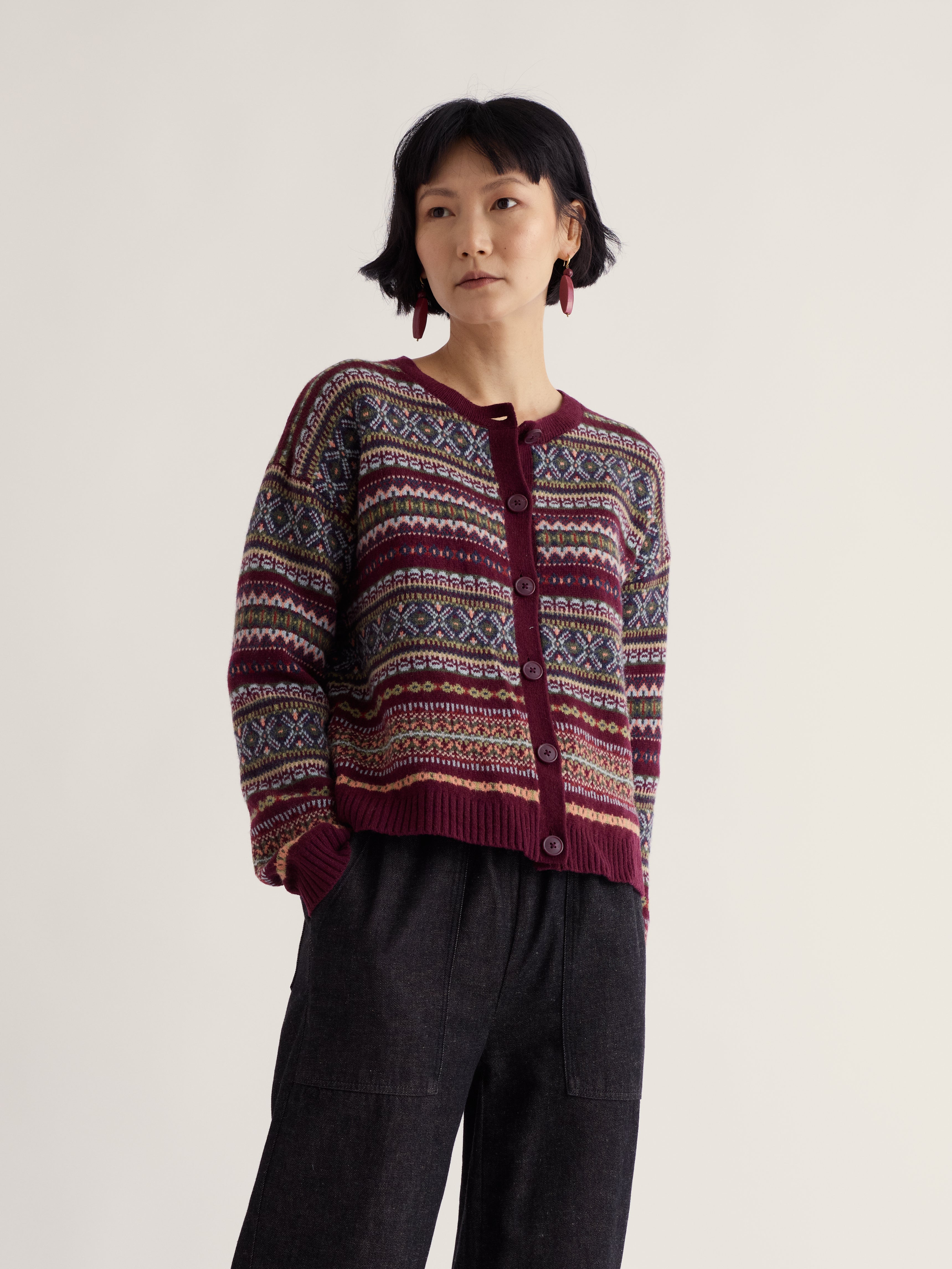 Seasalt Copperhouse Cardigan Larkspur Dark Hellebore