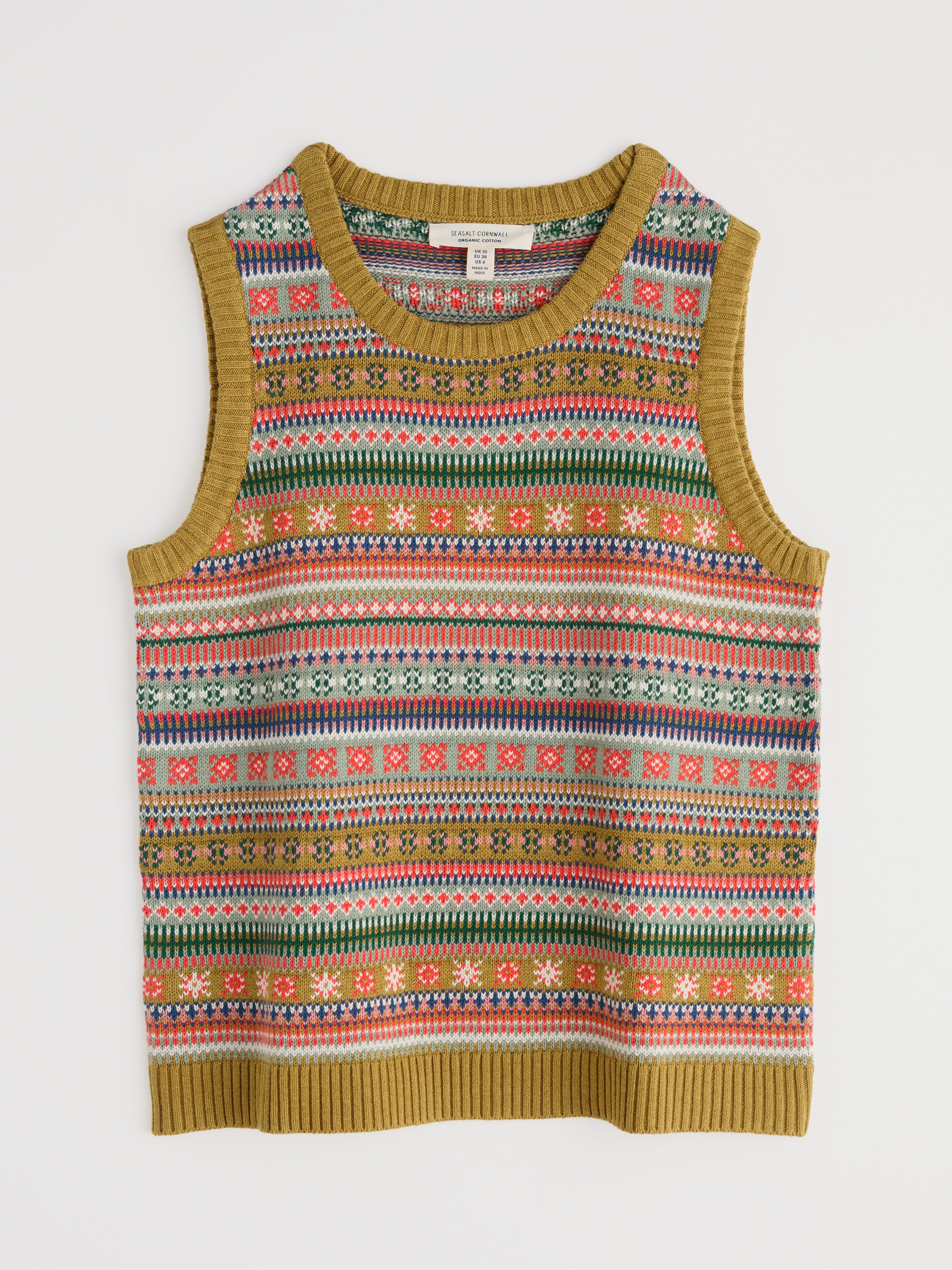 Seasalt Cove Cottage Vest Carved Relief Pear Multi