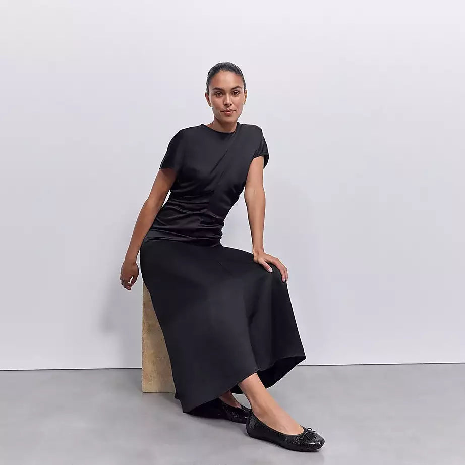 FitFlop Delicato Bow Sequin Ballet Flats Black