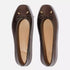 FitFlop Delicato Bow Soft Metallic-Leather Ballet Flats Metallic Chocolate Brown