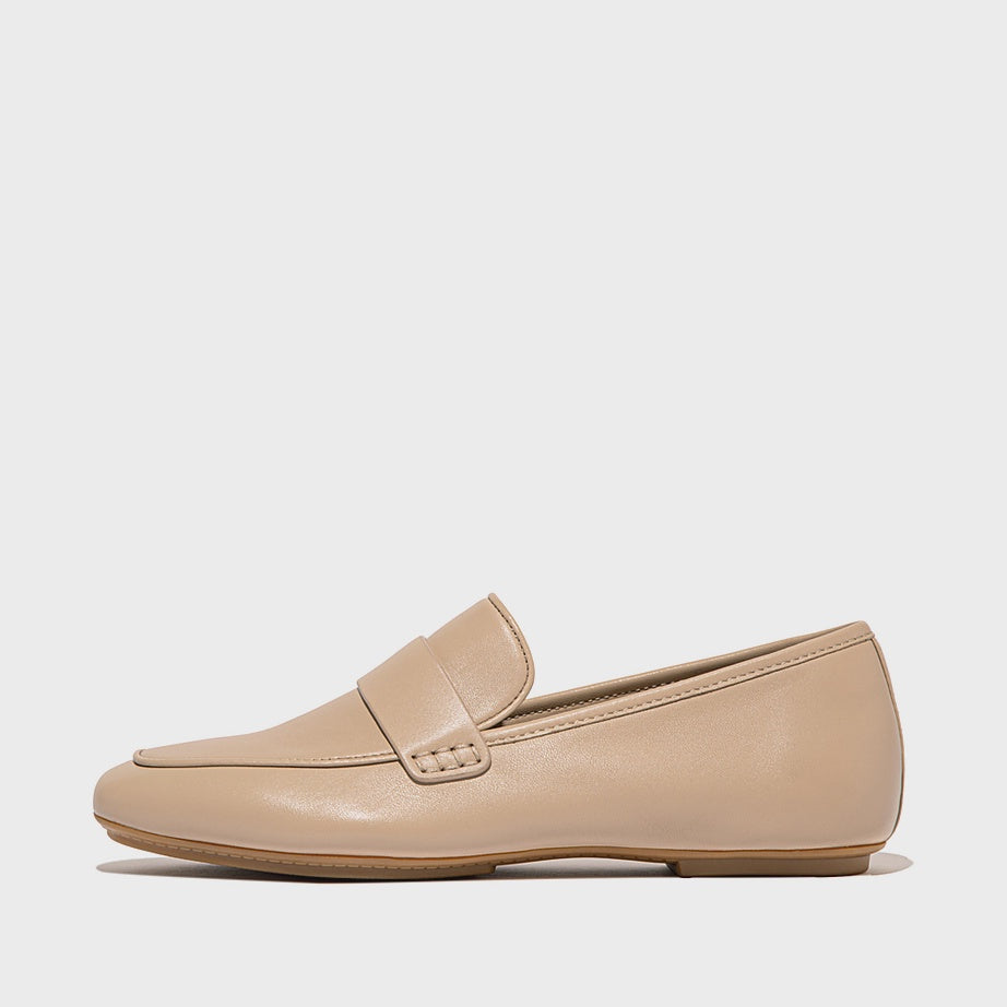 FitFlop Delicato Soft Leather Loafers Classic Beige