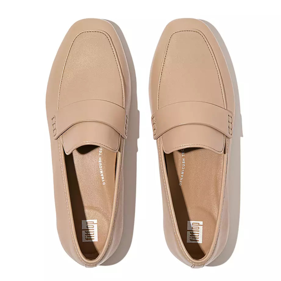 FitFlop Delicato Soft Leather Loafers Classic Beige