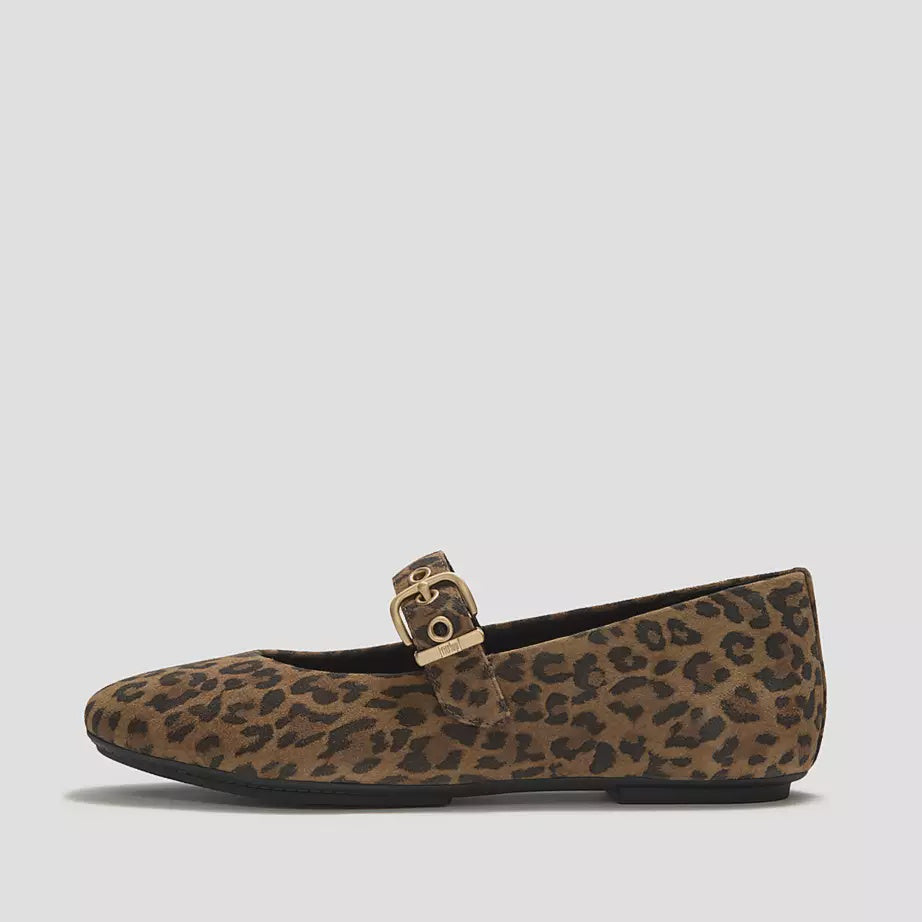 FitFlop Delicato Suede Leopard Mary Janes Leopard Print