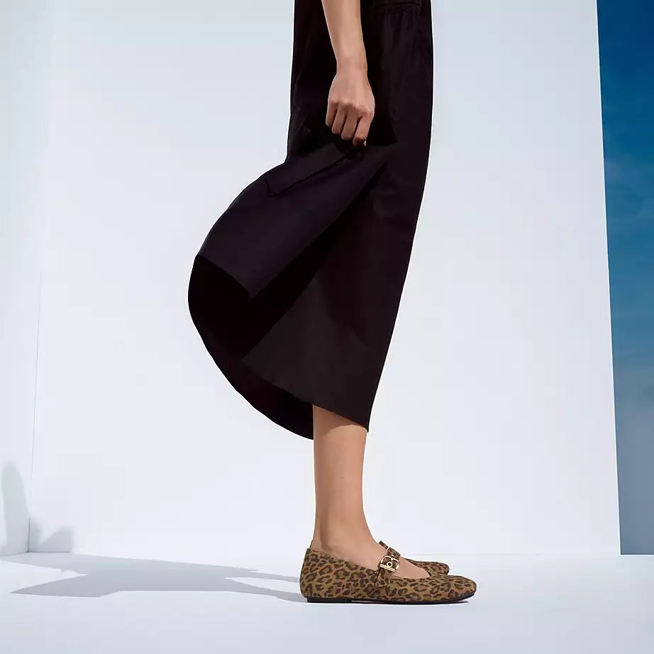 FitFlop Delicato Suede Leopard Mary Janes Leopard Print